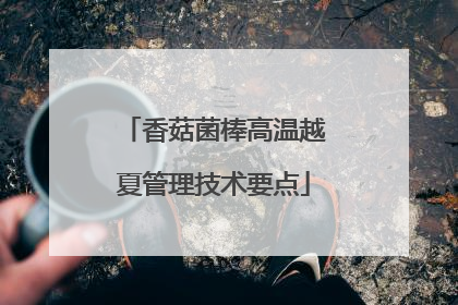 香菇菌棒高温越夏管理技术要点