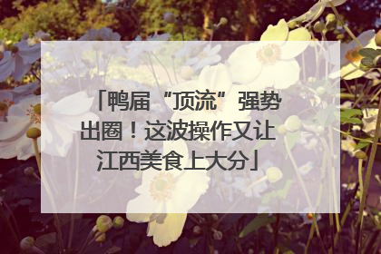 鸭届“顶流”强势出圈！这波操作又让江西美食上大分