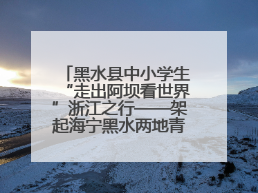 黑水县中小学生“走出阿坝看世界”浙江之行——架起海宁黑水两地青少年交往交流交融新桥梁