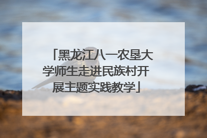 黑龙江八一农垦大学师生走进民族村开展主题实践教学