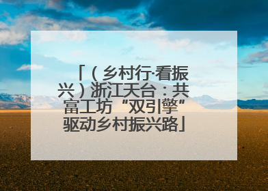 （乡村行·看振兴）浙江天台：共富工坊“双引擎”驱动乡村振兴路