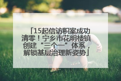 15起信访积案成功清零！宁乡市花明楼镇创建“三个一”体系，解锁基层治理新姿势