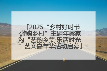 2025“乡村好时节·游购乡村”主题年蔡家沟“艺韵乡集·乐活时光”艺文嘉年华活动启幕