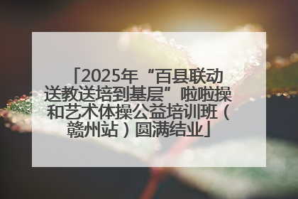 2025年“百县联动送教送培到基层”啦啦操和艺术体操公益培训班（赣州站）圆满结业