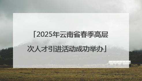 2025年云南省春季高层次人才引进活动成功举办