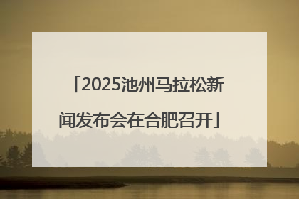 2025池州马拉松新闻发布会在合肥召开