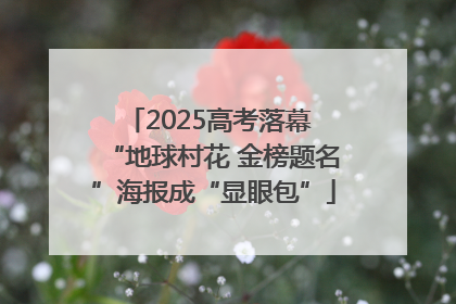 2025高考落幕 “地球村花 金榜题名”海报成“显眼包”