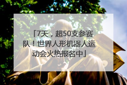7天，超50支参赛队！世界人形机器人运动会火热报名中