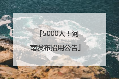 5000人！河南发布招用公告