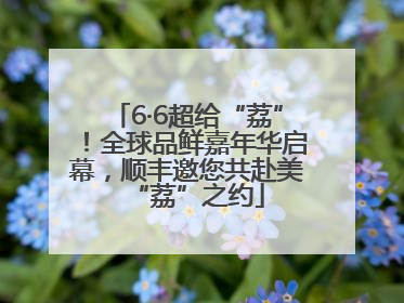 6·6超给“荔”！全球品鲜嘉年华启幕，顺丰邀您共赴美“荔”之约