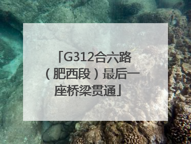 G312合六路（肥西段）最后一座桥梁贯通