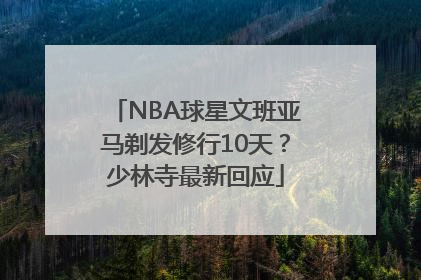 NBA球星文班亚马剃发修行10天？少林寺最新回应